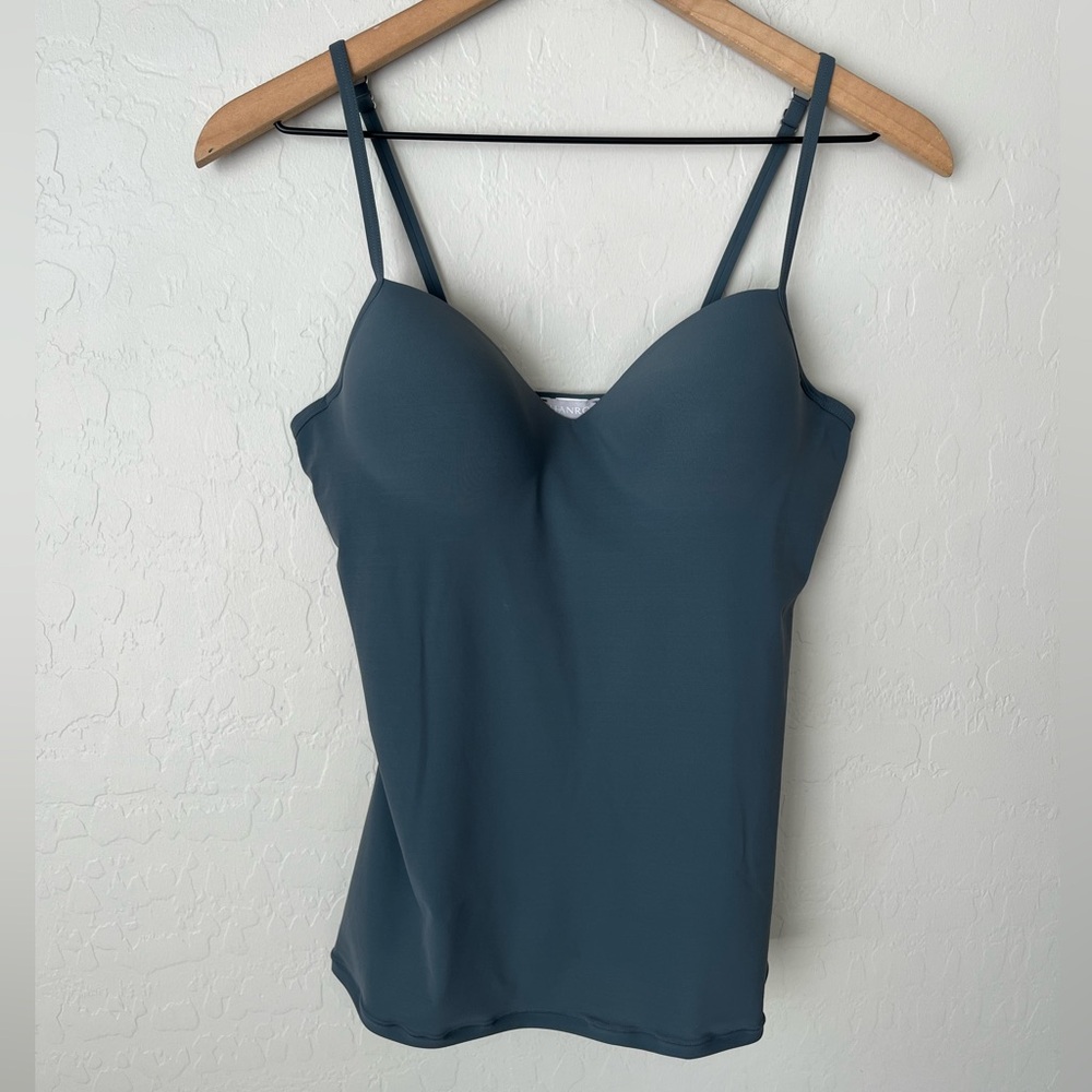 Hanro allure cami bra tank top blue grey 38A NWOT - Picture 2 of 9